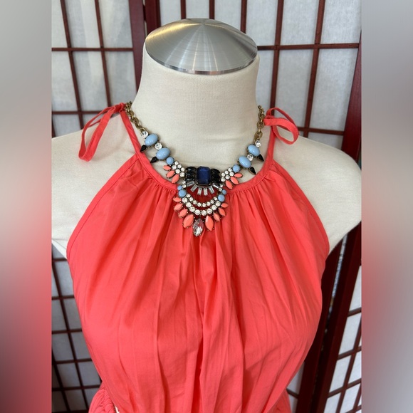 J CREW Harbor Side-cutout Dress in Brilliant Coral - Picture 4 of 9